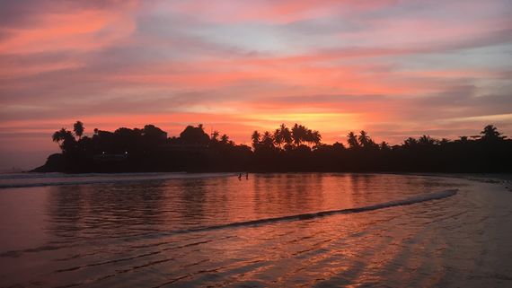 Закат на пляже Бонависта